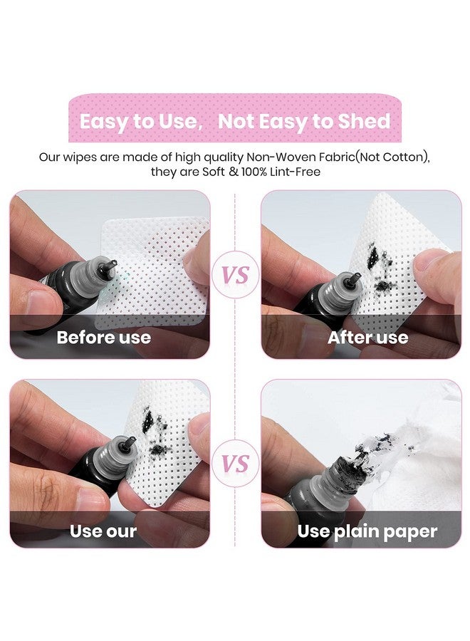 BELOOSYE 540 PCS Lint Free Nail Wipes,Eyelash Extension Glue Wipes,Super Absorbent Soft Non-woven Fabric Adhesive Nail Polish Remover Wipe,Cleaning Pad Cloth for Lash Extension Supplies and Nail Polish Bottle - Image 5