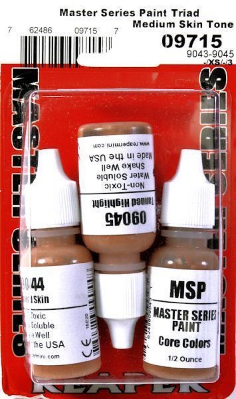 Reaper 09715 Master Series Paint Triad 3Piece Set Medium Skin Tone - Image 3
