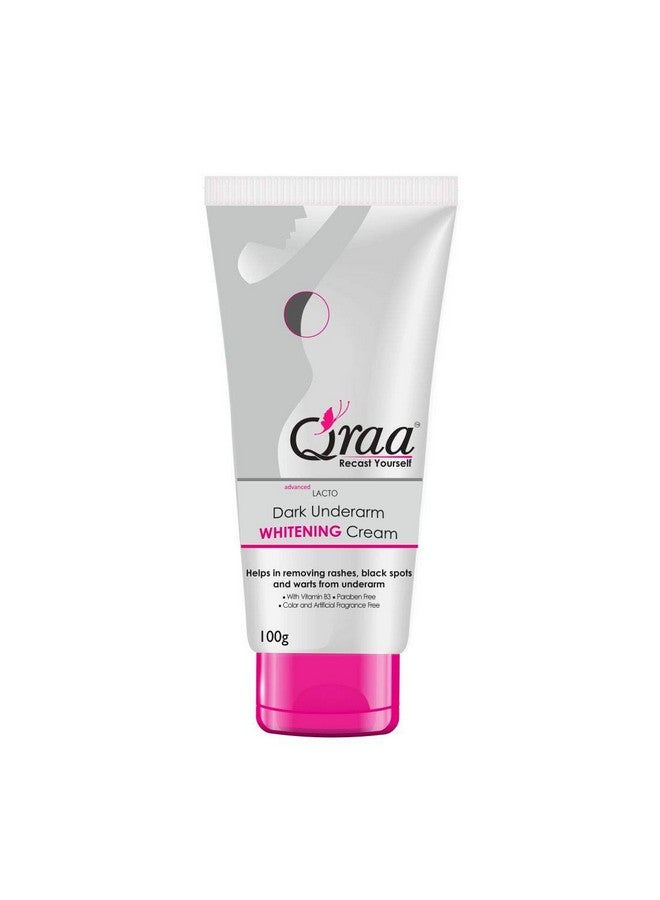 Qraa Advanced Lacto Dark Underarm Cream, 100g For even toned underarms - Paraben Free - Image 1