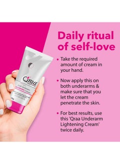 Qraa Qraa Advanced Lacto Dark Underarm Cream, 100g For even toned underarms - Paraben Free  - Image 4