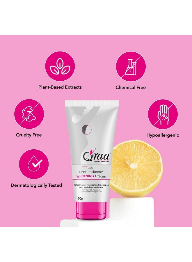Qraa Advanced Lacto Dark Underarm Cream, 100g For even toned underarms - Paraben Free - Image 5