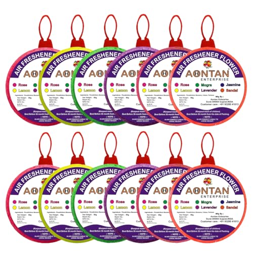 AONTAN ENTERPRISE Air Freshener flower Rose, Lavender, Jasmine, Mogra, lemon, sandal Block bathroom freshener for toilet, Washroom air freshener toilet 60 Gram Each (12 Pcs) - Image 1