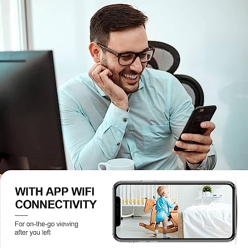 TECHNOVIEW WiFi Camera,1080P, Upto 4 Hours Battery Backup, Night Vision, Wide Angle, Indoor HD Mini Portable Camera,Support Mobile Phone Real Time Viewing (Super WiFi Camera A18) - Image 2