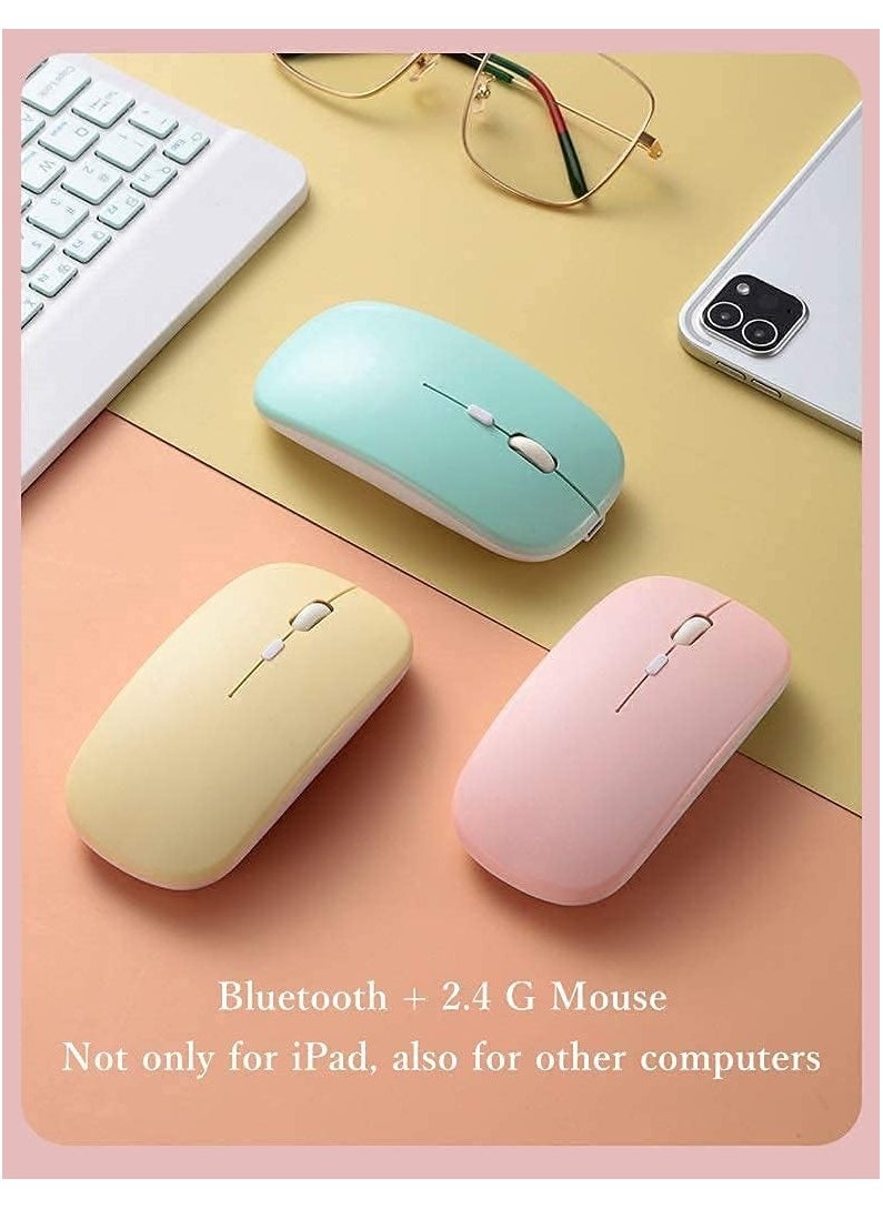 AROAQ - iPad 10th Generation Touchpad Keyboard Case Retro Round Key with Mouse Cute Color Keyboard with Trackpad Detachable Touch Keyboard iPad 10 2022 10.9 inch Cover - Image 1