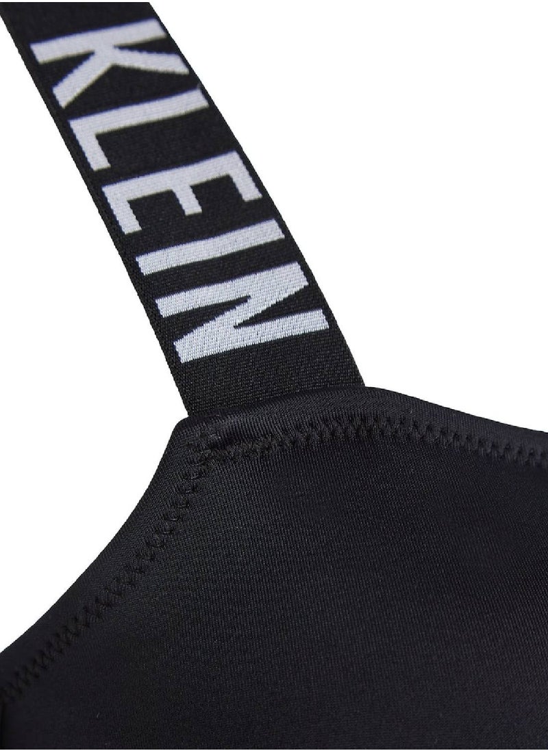 CALVIN KLEIN - Calvin Klein Women's Bikini Top - Bandeau - Swimwear - Polyamide , Black - Image 1