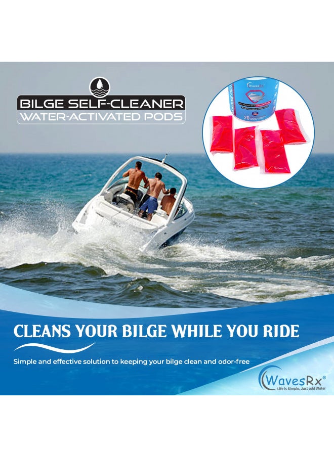 WAVESRX WAVESRX Salt Neutralizing BilgePods Drop & Go Bilge Cleaner & Degreaser for Boats & Jet Skis l Water-Activated Bilge Cleaner for Boats | Removes Salt Away & Mineral Deposits to Prevent Corrosion  - Image 1