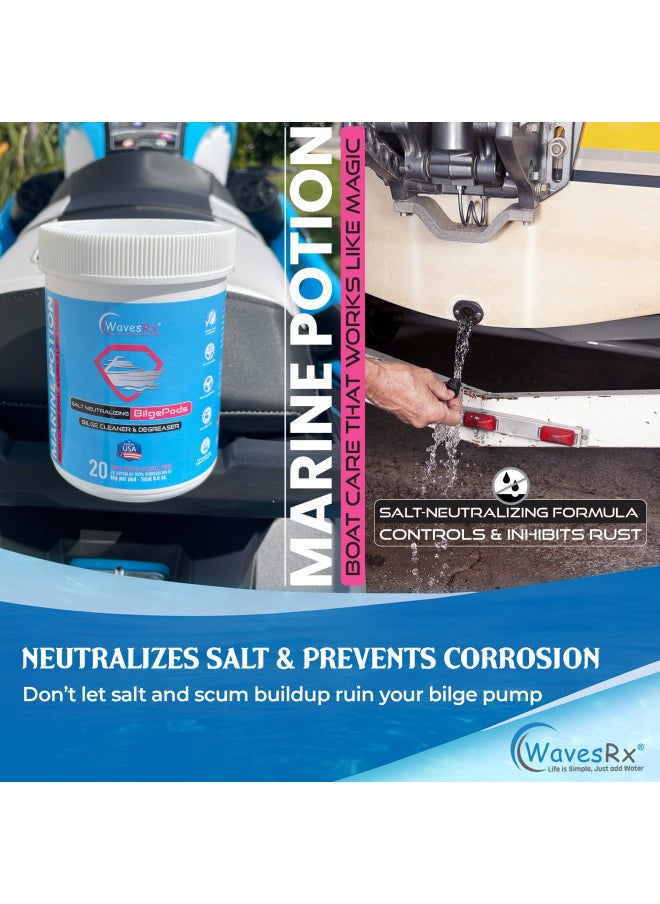 WAVESRX WAVESRX Salt Neutralizing BilgePods Drop & Go Bilge Cleaner & Degreaser for Boats & Jet Skis l Water-Activated Bilge Cleaner for Boats | Removes Salt Away & Mineral Deposits to Prevent Corrosion  - Image 3