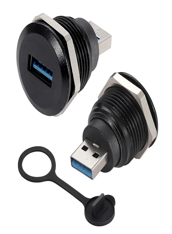 PENGLIN موصلات PENGLIN USB 3.0 عدد 2، موصل تحويل USB ذكر إلى أنثى، محول تمديد USB 3.0 للتثبيت على اللوحة لنقل البيانات/الشحن - Image 1