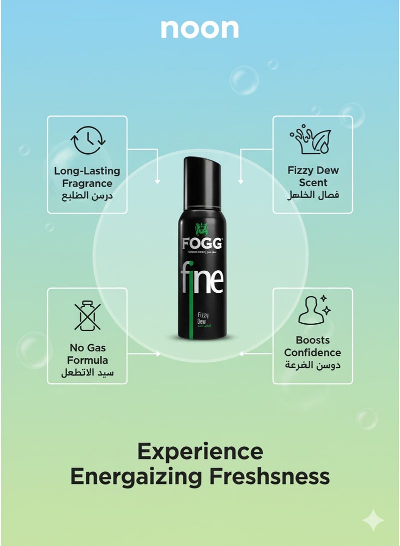 FOGG Fine Fizzy Dew Perfume Spray – Long-Lasting Fresh & Elegant Fragrance – 120ml - Image 3