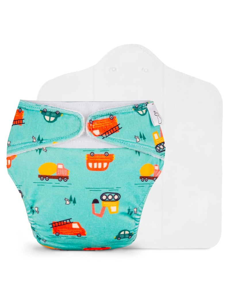 Superbottoms Freesize UNO SuperSoft Cloth Diaper (with Velcro) | Reusable, Adjustable Cloth Diaper for Babies | Dry Feel Comfort | Fits from 3 Months to 3 Years | Washable & Rash-Free | Little Wheels - Image 1