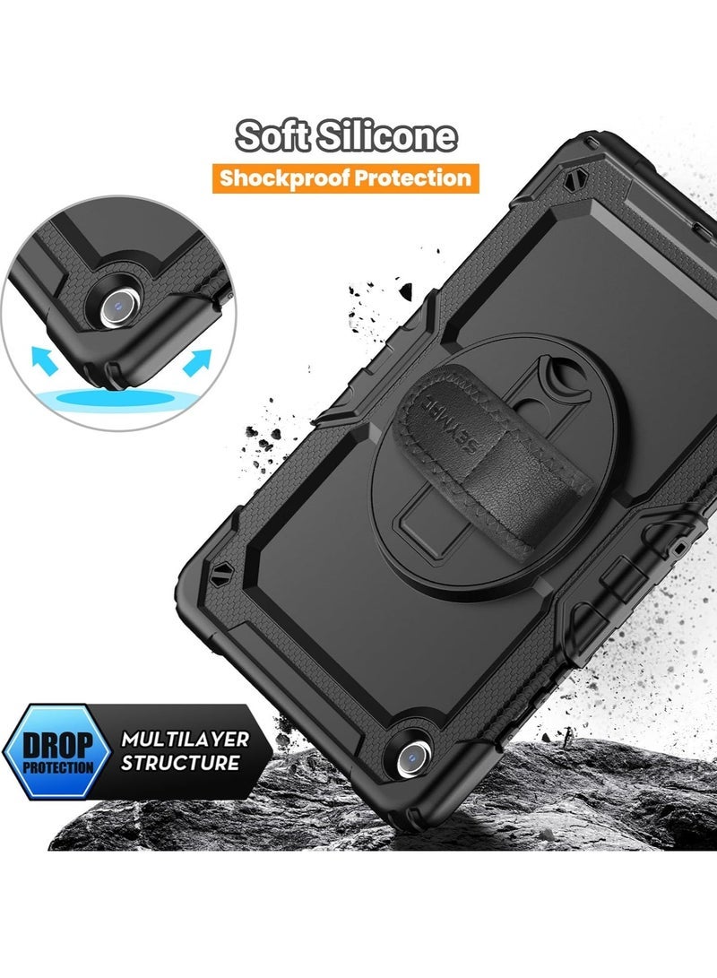 إلترازون Smart Case for Galaxy Tab A9 Plus/A9+ 5g 11 Inch 2023 SM-X210 SM-X215 SM-X216 SM-X218, Slim Stand Hard Back Shell Protective Cover Folio Case for Galaxy Tab A9 Plus 2023 -Black - Image 5