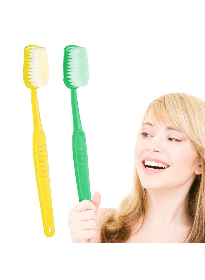 Ceonam 2 Pack 15.75X1.57 Inches Giant Toothbrush Props, Oversized Gag Novelty Bath Brushes, Huge Comedy Item For Costume Accessory, Photo Shoots, Party Favors, Pet Grooming, Yellow And Green - Image 1