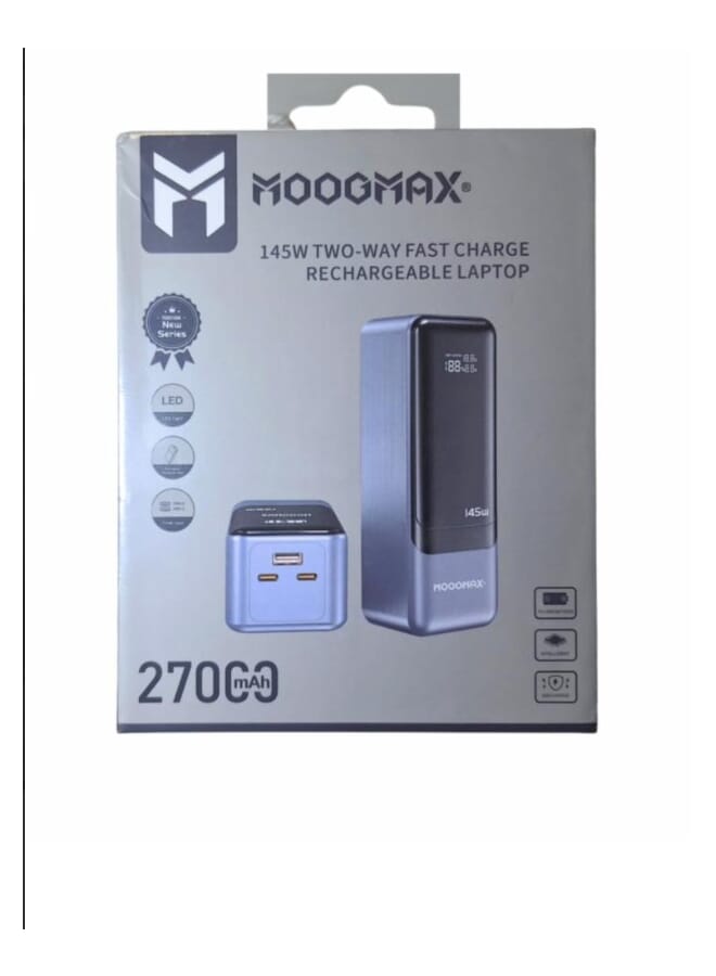 MOOG MAX 145W CORDED MOBILE BATTERY
WITH A POWER OF 27000 MAH