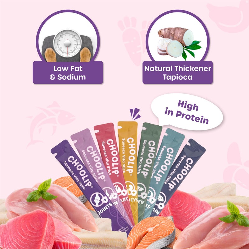 Choolip Squeeze Vita Stick Lickable Cat and Dog Treats â€“ 49-Count Variety Pack â€“ Real Meat Puree with Multivitamins for Total Pet Wellness â€“ Grain-Free, High-Moisture, Vet-Formulated - Image 5