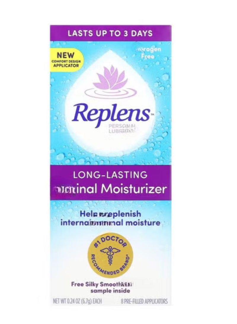 Replens Personal Lubricant Long-Lasting  Moisturizer 8 Pre-Filled Applicators 0.24 oz (6.7 g) Each