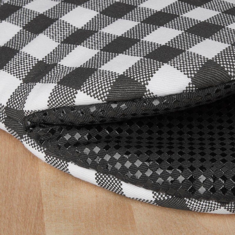 KITCHENAID Gingham Mini Oven Mitt 2-Pack Set, Matte Black, 5.5"x8" - Image 4