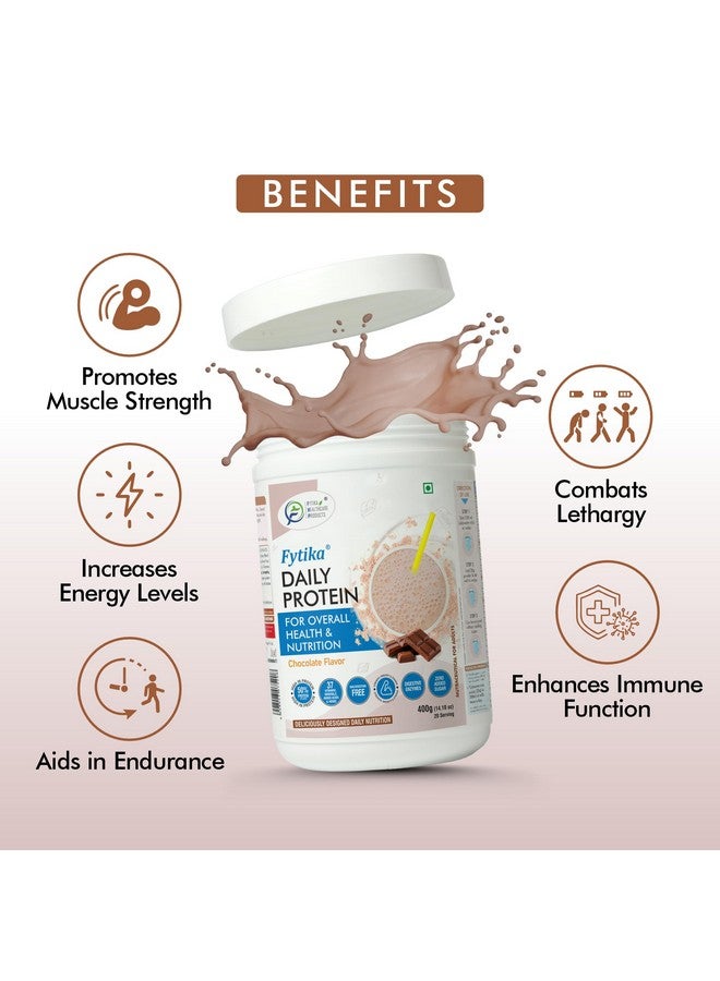FYTIKA مسحوق بروتين FYTIKA اليومي بنكهة الشوكولاتة - 400 جرام + معزز المناعة Fytika (دعم جهاز المناعة) - 60 قرص + مسحوق الكولاجين Fytika دعها تتألق بنكهة الأناناس - 200 جرام - Image 3