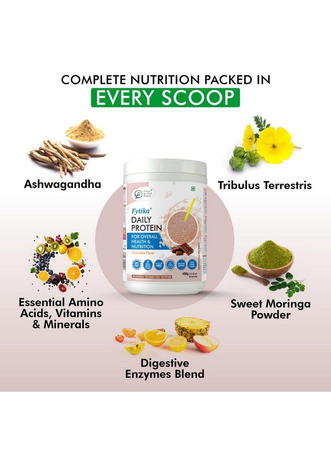 FYTIKA مسحوق بروتين FYTIKA اليومي بنكهة الشوكولاتة - 400 جرام + معزز المناعة Fytika (دعم جهاز المناعة) - 60 قرص + مسحوق الكولاجين Fytika دعها تتألق بنكهة الأناناس - 200 جرام - Image 2