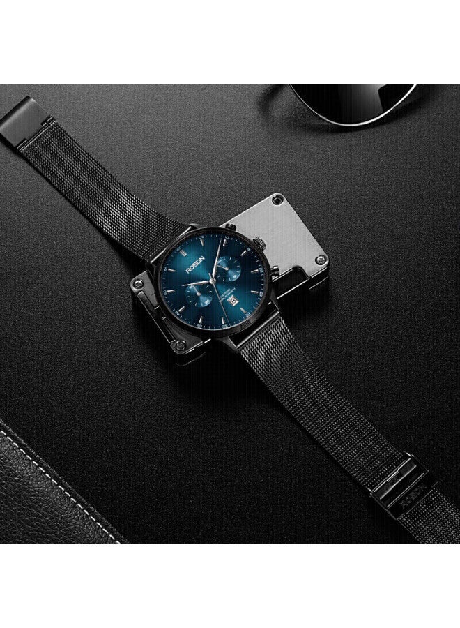 Rosdn Multifunctional Ultra-thin Watch For Men, Calendar, Water-resistant Men's Watch, Top Ten Brands, Birthday Gift For Boyfriend - Image 4