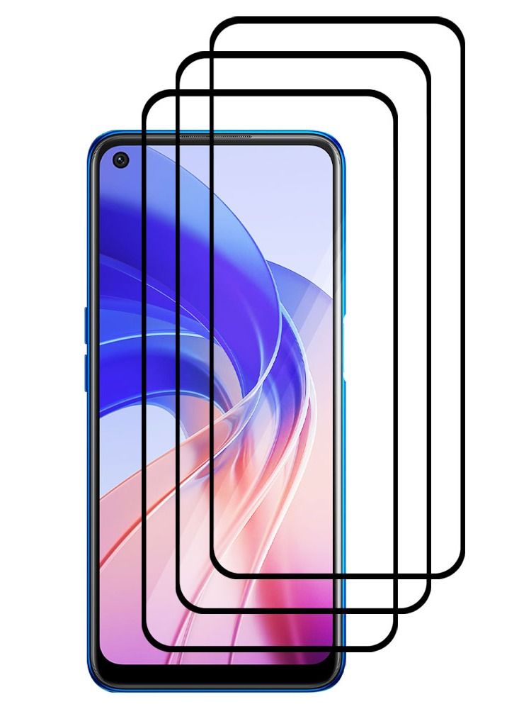 CATANES 3 Pack For Oppo A55 Screen Protector Tempered Glass Full Glue Back - Image 2