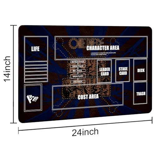 Extalas Playmat for One Piece Card Game 24x14 Inches with NonSlip Rubber Zones Design a Professional Storage Bag Included Plus a LimitedTime Gift of a Set of 20 Damage Counters Black1 - Image 5