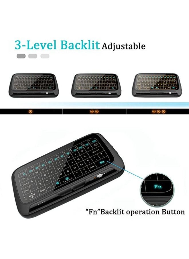 ISank - 2.4Ghz Mini Wireless Keyboard Touchpad Combo with 3 Level Backlit Rechargeable Full Screen Remote Control for Android TV Box, Projector, IPTV, HTPC, PC, Laptop - Image 1