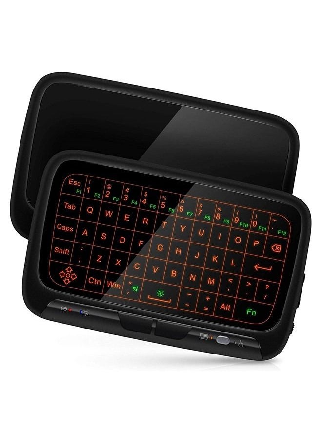 ISank - 2.4Ghz Mini Wireless Keyboard Touchpad Combo with 3 Level Backlit Rechargeable Full Screen Remote Control for Android TV Box, Projector, IPTV, HTPC, PC, Laptop - Image 1