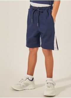 Styli Striped Round Neck T-Shirt and Shorts Set  - Image 4