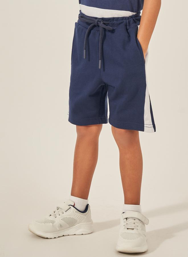 ستايلي طقم تي شيرت بياقة مستديرة مخطط وشورت من ستايلي - Image 4