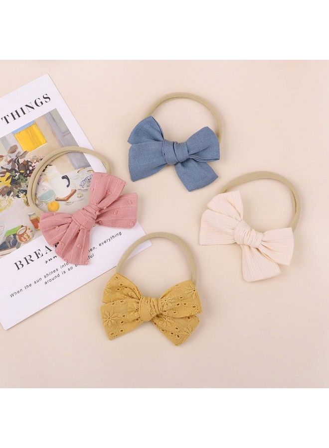 jollybows 12 قطع رباط شعر للبنات الرضع شريط رأس مرن نايلون إكسسوارات شعر للأطفال حديثي الولادة - Image 5