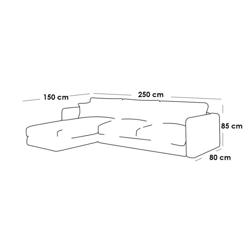 بيتك كنبة زاوية خشب سويدي و كتان - بيج - Image 3