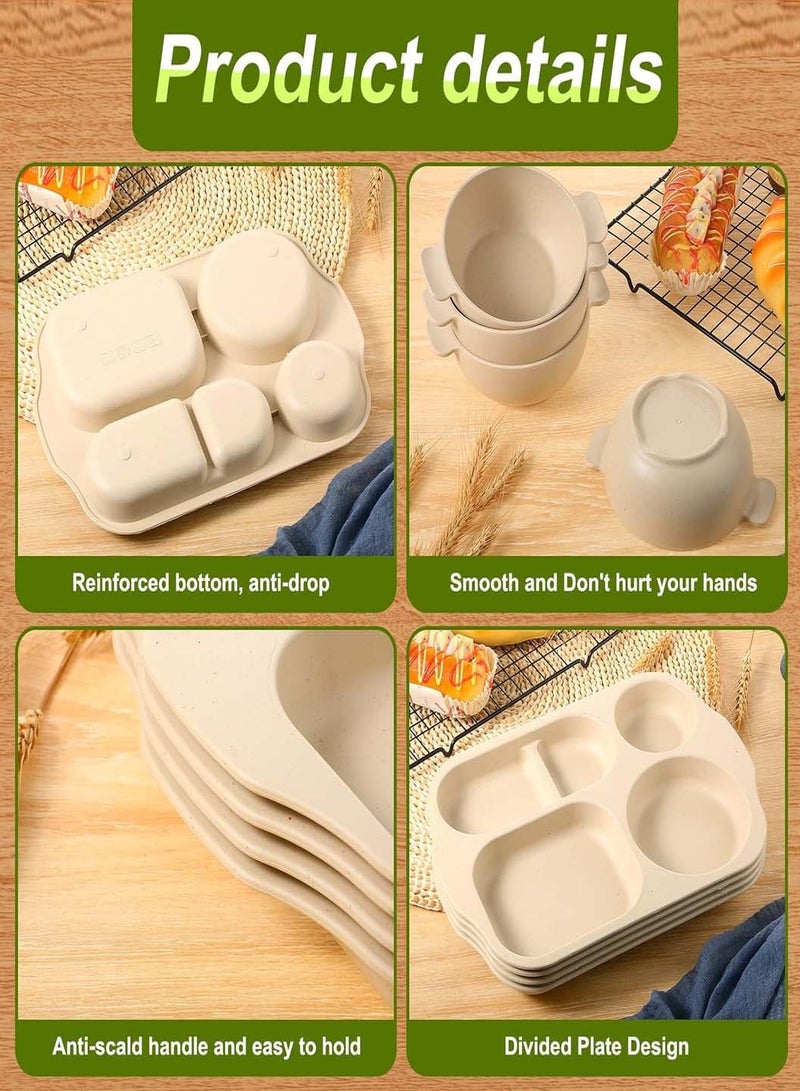 ليوكور طقم أواني طعام مكون من 24 قطعة من أدوات المائدة المصنوعة من قش القمح لأربعة أشخاص - Image 2