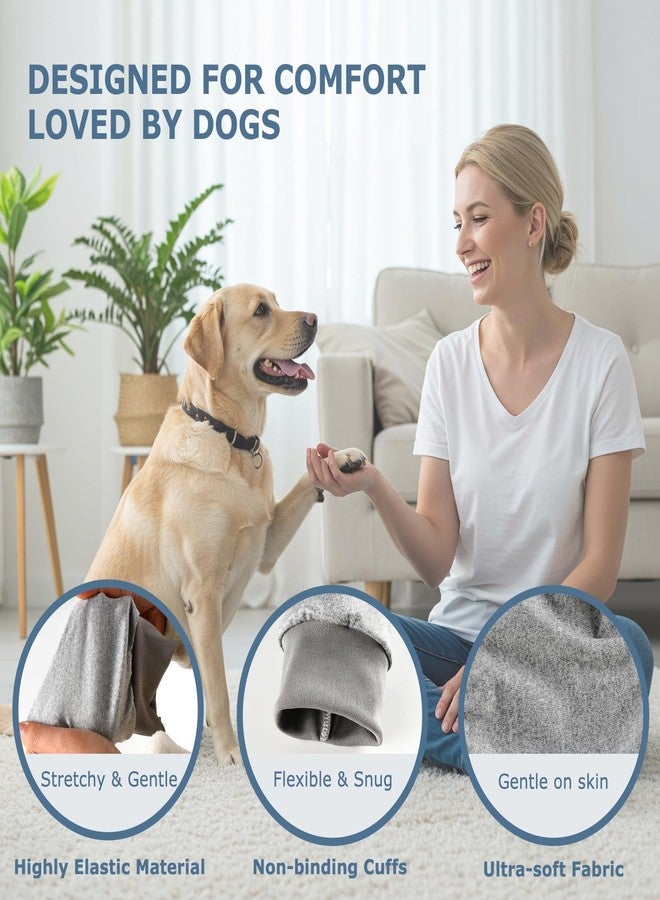 Hi Sprout Dog Elbow Recovery Sleeve with Protector Pads for Senior Dogs & Post-Surgery Front Legs, Anti-Licking Brace & Wound Care Support, Updated with Adjustable Shoulder Straps(Grey Set, XL) - Image 4