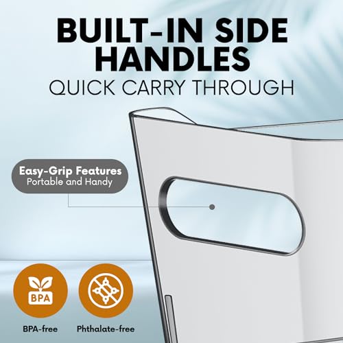 ShelfShaper Clear Plastic Storage Bins, Perfect for Kitchen Organization or Pantry Organizers and Storage, Refrigerator Freezer Fridge Organizer Storage Containers Bin for Organizing Medicine Cabinet Organizer - Image 4