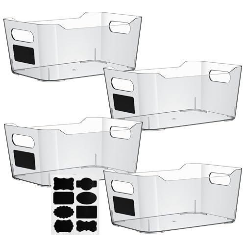 ShelfShaper Clear Plastic Storage Bins, Perfect for Kitchen Organization or Pantry Organizers and Storage, Refrigerator Freezer Fridge Organizer Storage Containers Bin for Organizing Medicine Cabinet Organizer - Image 1