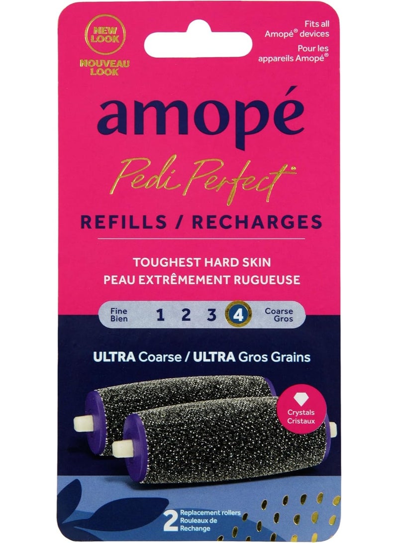 Amope Pedi Perfect Electronic Foot File Refills - Ultra Coarse, Removes Hard and Dead Skin - 2 Count - Image 2