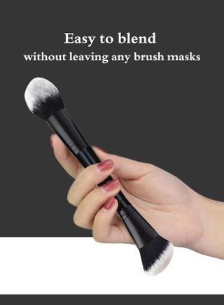 Double-ended makeup brush for applying foundation on one side and contouring on the other - T09 and face makeup - view 3