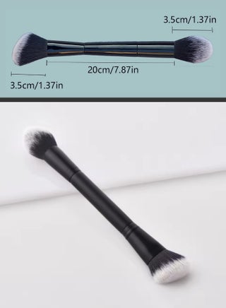 Double-ended makeup brush for applying foundation on one side and contouring on the other - T09 and face makeup - view 4