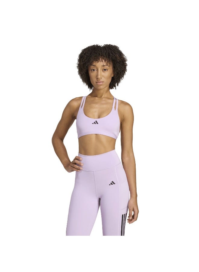 Adidas Adidas Aerim Ls Strngt Purple Workout Bra - Light Support Bra For Women - Image 3