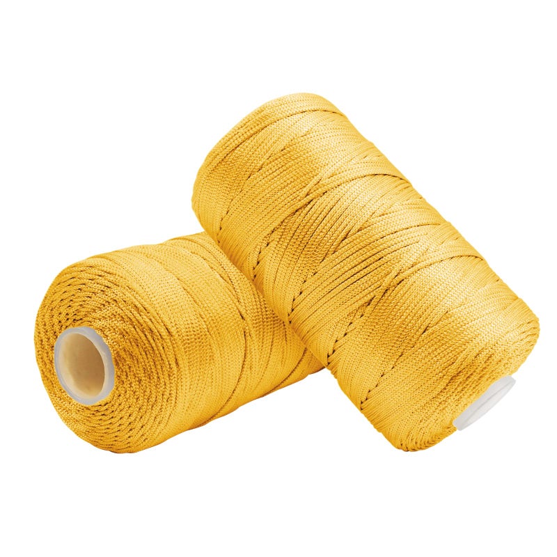Uiopa Macrame Cord 15mm x 400m Nylon Macrame Yarn for Crochet and Knitting Golden Crochet Yarn for Wall Hangings Dream Catchers Jewelry Making DIY Craft Project
