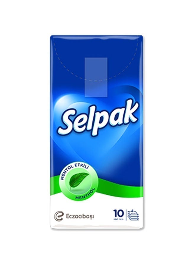 Selpak Handkerchief, Menthol, 4 Ply, 10X1'S  30253 