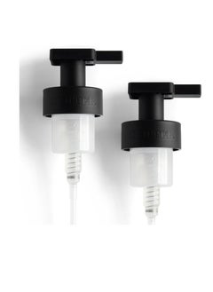 Tirtyl Skipper Foaming Replacement Pump Set - 2 Pack - 40mm (1.57”) Wide Rim (40/410 neck size) - Unique Matte Black Finish - High Rated 1.66c Foam Output for Maximum Foam 
