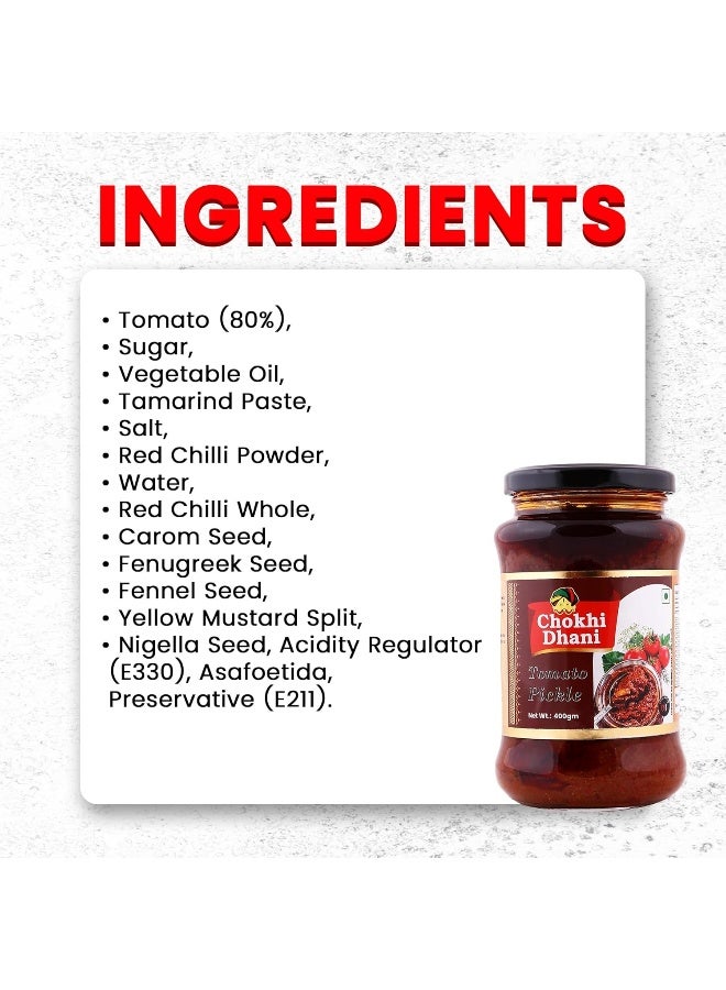 Chokhi Dhani Tomato Pickle 400 gm - Image 4