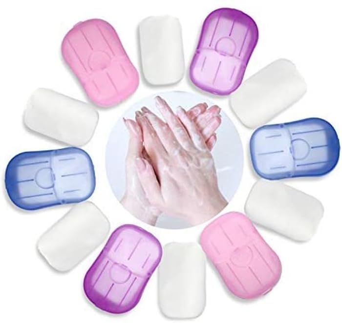 Newvent® Portable Paper Soap with Case | Disposable & Traveling Hand Washing Mini Paper Soap Box | Flakes Mini Slice Sheets for Kitchen/Toilet/Outdoor (Pack of 6) - Image 4