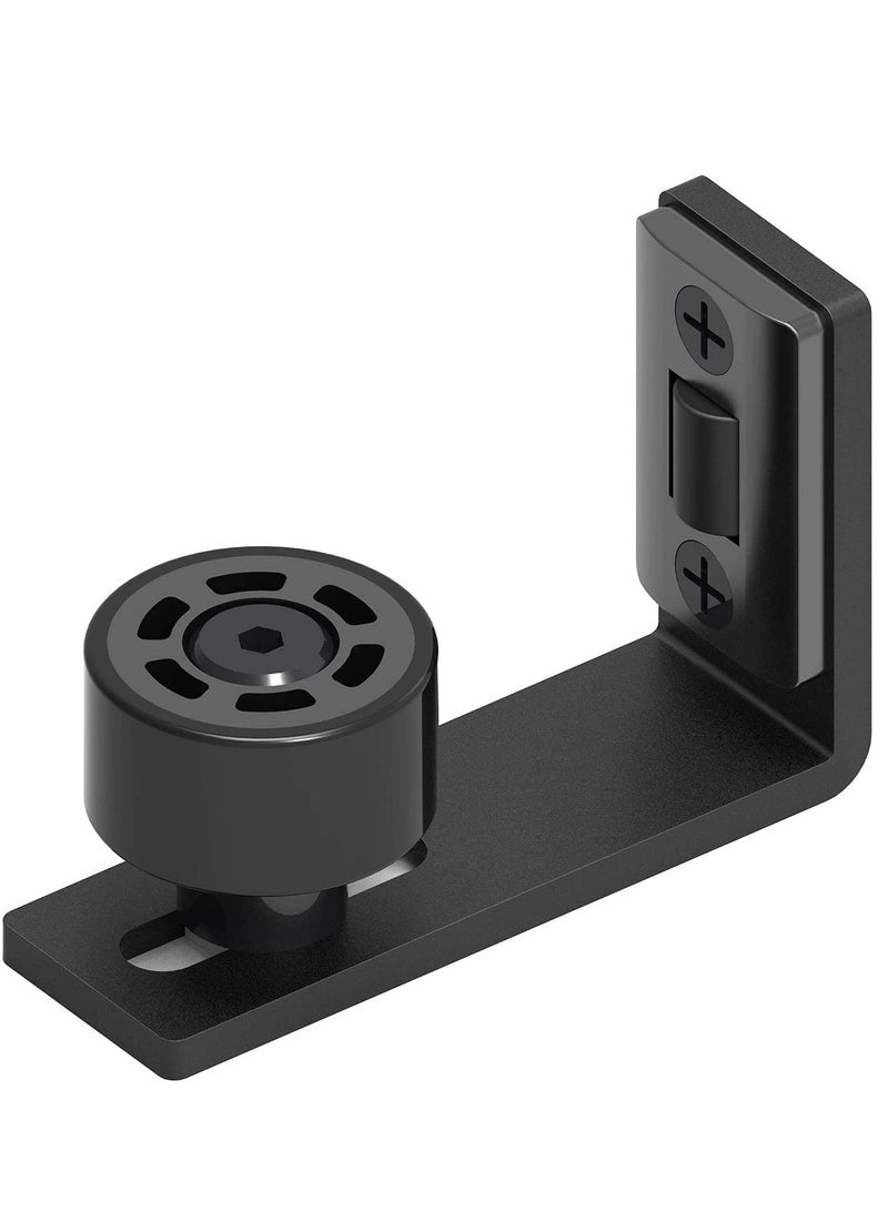 SYOSI Sliding Barn Door Floor Guide, Flush Design Flat Barn Door Floor Guide for Bottom Adjustable Roller, Black  - Image 1