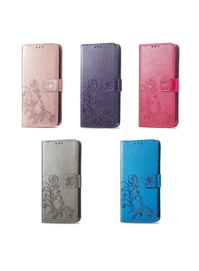 erorex Case For Xiaomi Poco X5 Pro Four-leaf Clasp Embossed Leather Phone Case - Image 5