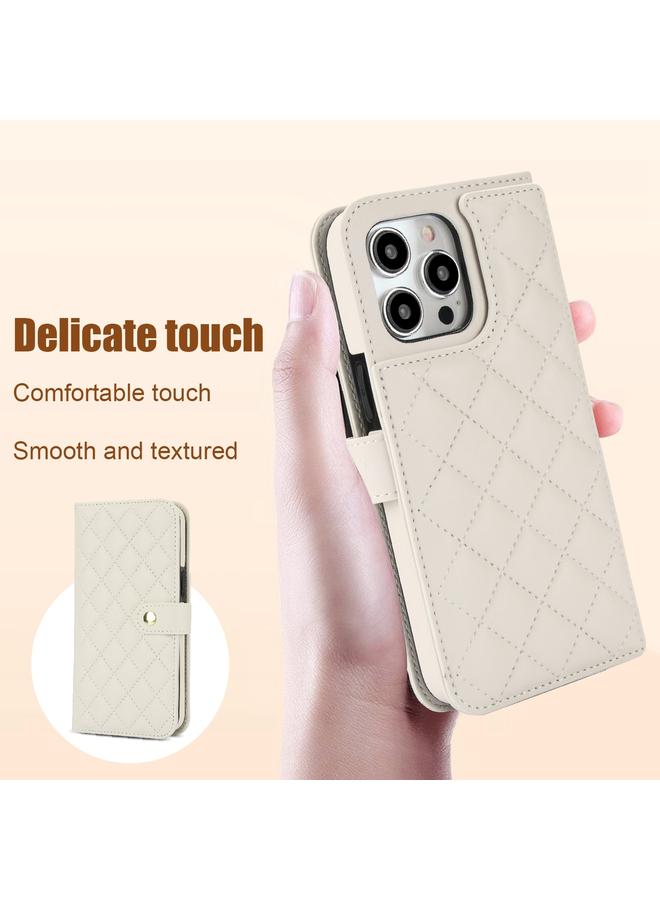 Zaboon Case For iPhone 13 Pro Crossbody Multifunction Rhombic Leather Phone Case - Image 3