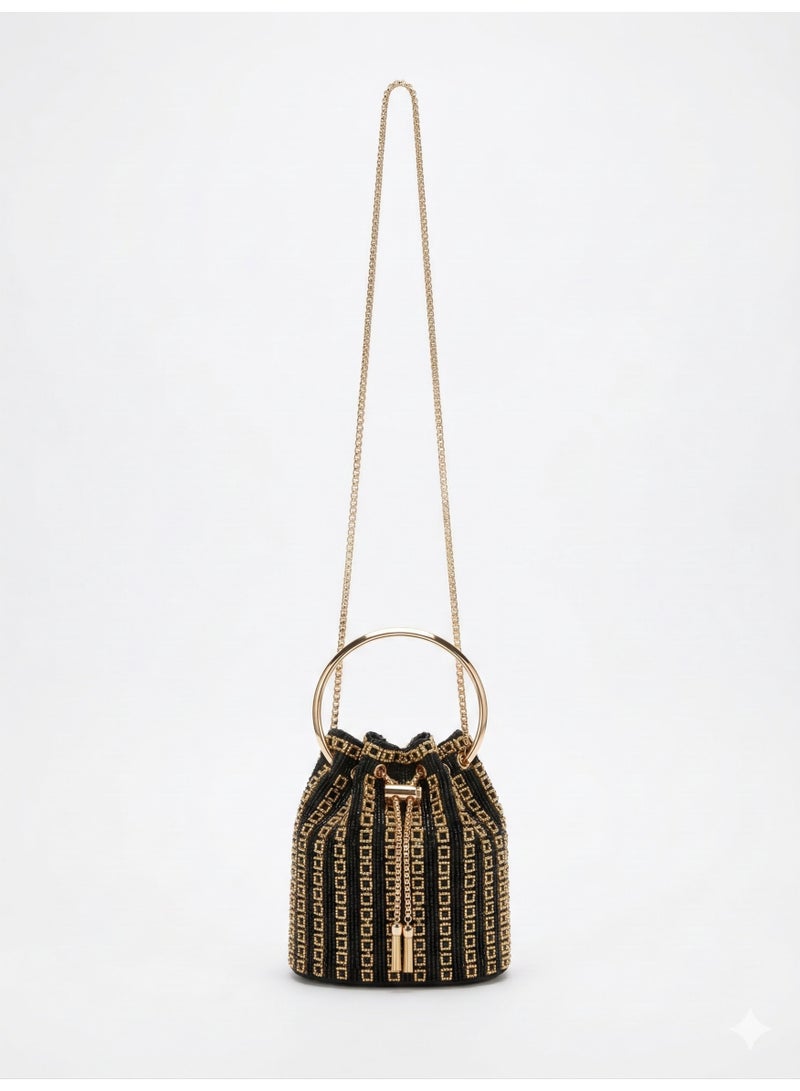 لايف ستيلاش  حقيبة كروس سهره برباط - اسود ZS-3 - Image 2