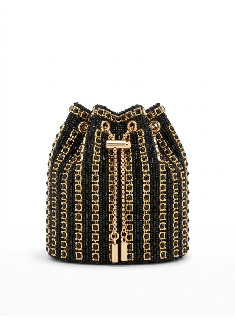 لايف ستيلاش  حقيبة كروس سهره برباط - اسود ZS-3 - Image 1