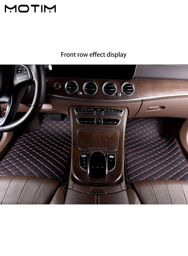 Motim 5 Pcs Leather Car Floor Mat Set for Cars SUVs and Trucks, Waterproof Car Flooring, Car Floor Liners All Weather Protection, Suitable for Most Vehicles, Black - Image 4
